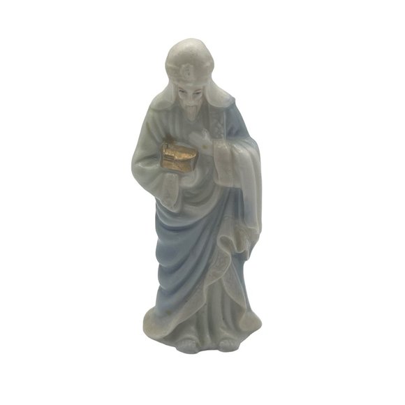 3.5 inch Nativity Pieces Pastel Blue and Green Joseph and 2 Wise Men Replacement - Picture 5 of 6